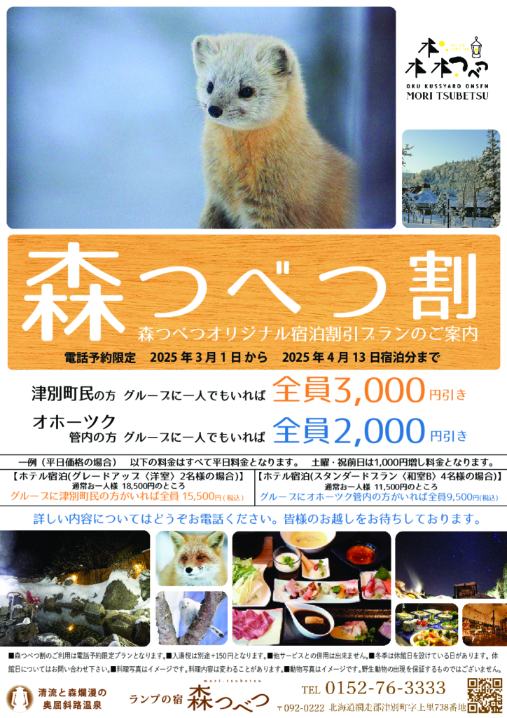 11回分　温泉　回数券　ランプの宿森つべつ ランプの宿 森つべつ／つべつ 緑のふるさと 愛林のまち津別町